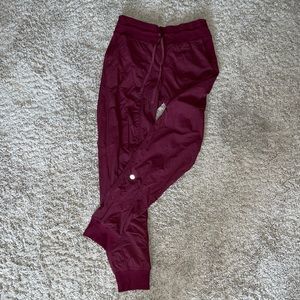 maroon lululemon dance studio joggers